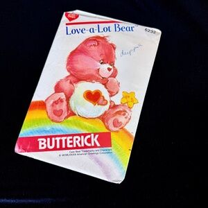 Uncut 1983 Care Bear Love a Lot Butterick Pattern 6232 Factory Folded New